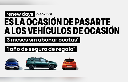 Llegan los Renew Days Del 6 al 30 de abril